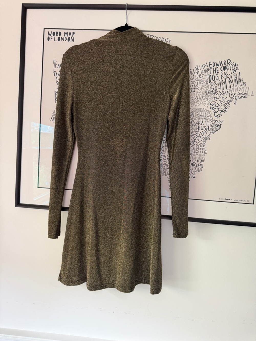 REFORMATION Hermia Gold Mini Bodycon Dress Size Medium M Metallic Stretch - Picture 11 of 16